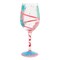 Lolita Barbie Living the Dreamlife Hand Painted Wine Glass 9.1in H